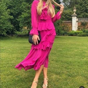 MISA Los Angeles hot pink dress